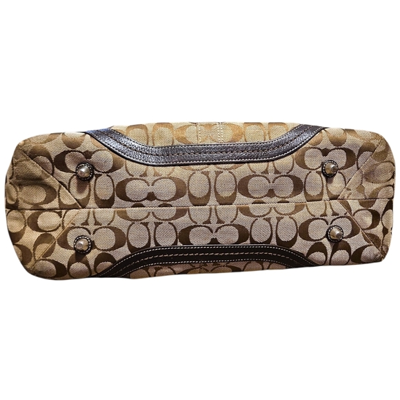 Coach 05079 Brown Soho Signature Jacquard Leather Satchel Purse Shoulder Bag Y2K - Picture 11 of 16